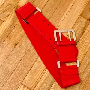 {Armani Exchange} Red Wide Belt
